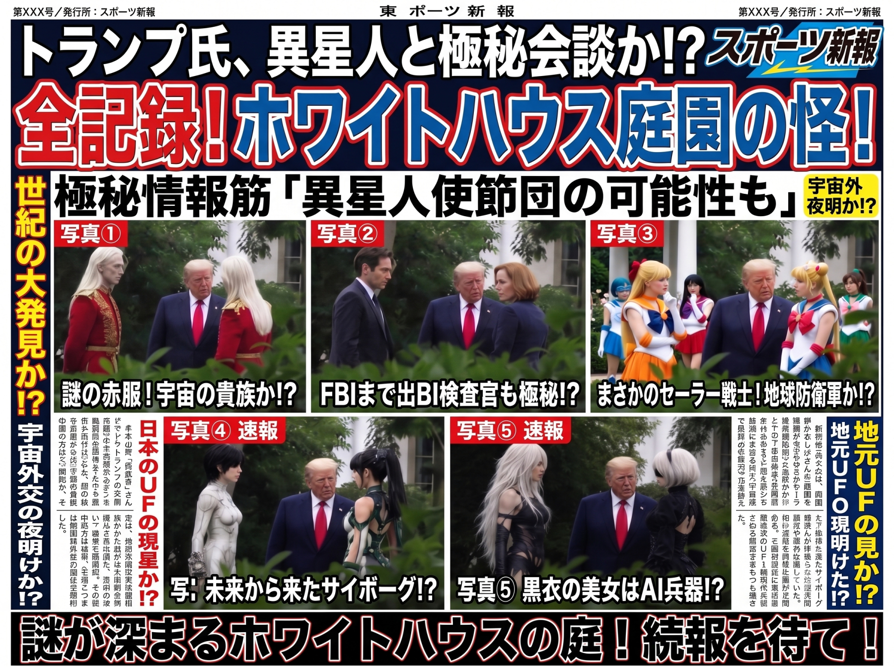 ホワイトハウス庭園の怪